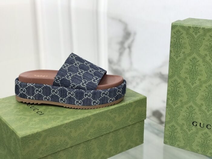 Gucci Electric embroidered platform slippers Size:35-43 note shoes size when you fill shipping address