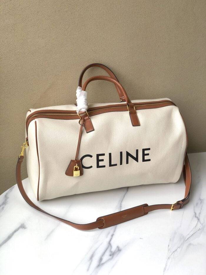 CELINE new travel bag canvas White 8029 size: 50 * 28* 22.5cm