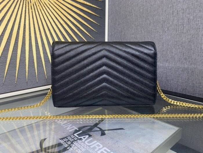 YSL monogram caviar chain Envelope bag 377828 size: 22.5x14x4cm