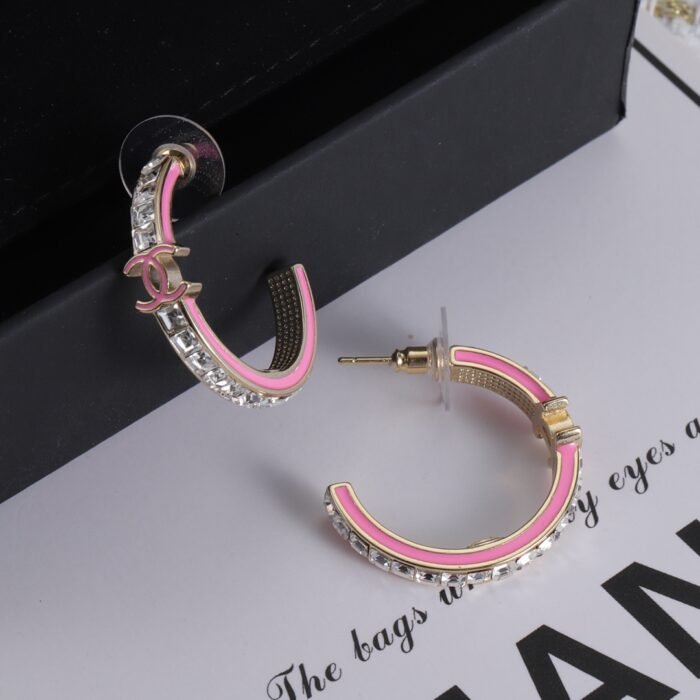 Chanel pink earring