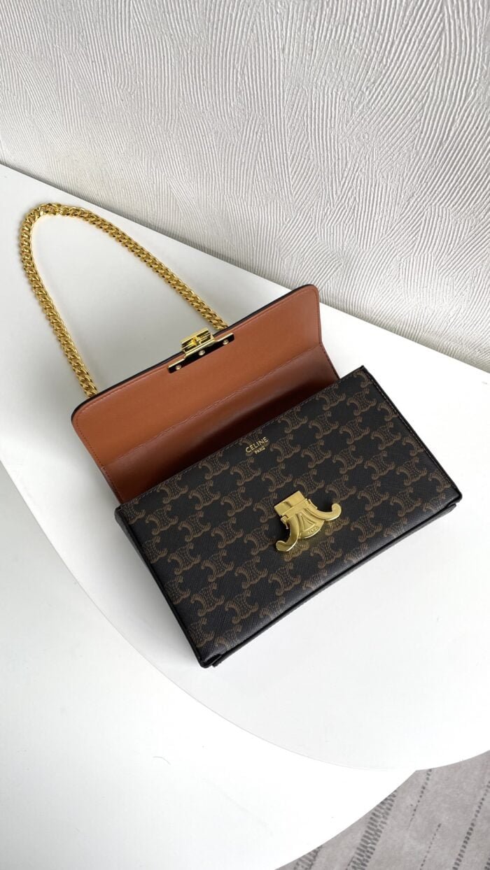 CELINE Presbyopia pattern Chain bag Size: 22 * 13.5 * 6cm