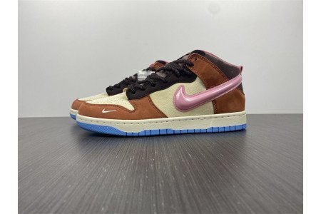 Nike Dunk Mid Social Status Free Lunch Chocolate Milk