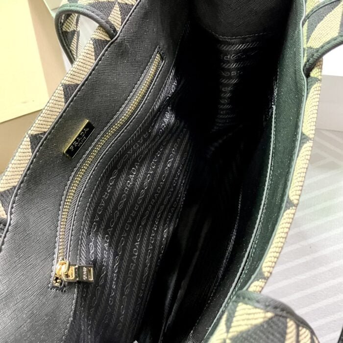 Prada embroidered fabric tote bag 1BA360 SXK8865 size: 35.5*41*11cm