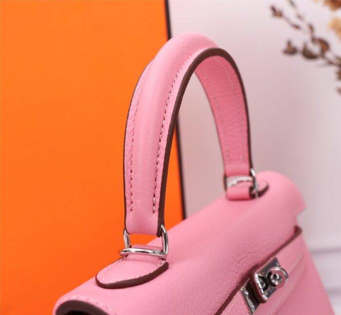 Hermès Kelly Togo Calf Sliver hardware Sakura Pink size: 25Cm/ 28Cm