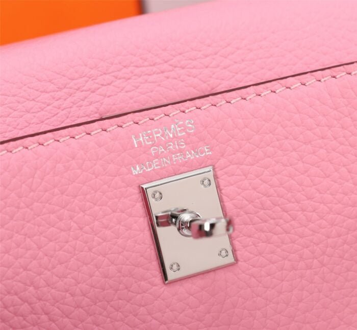 Hermès Kelly Togo Calf Sliver hardware Sakura Pink size: 25Cm/ 28Cm