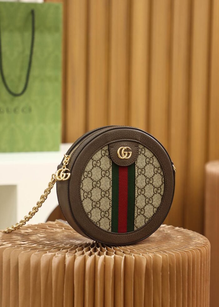 GUCCI / GG OPHIDIA GG Round bag size: 18*18*4.5cm