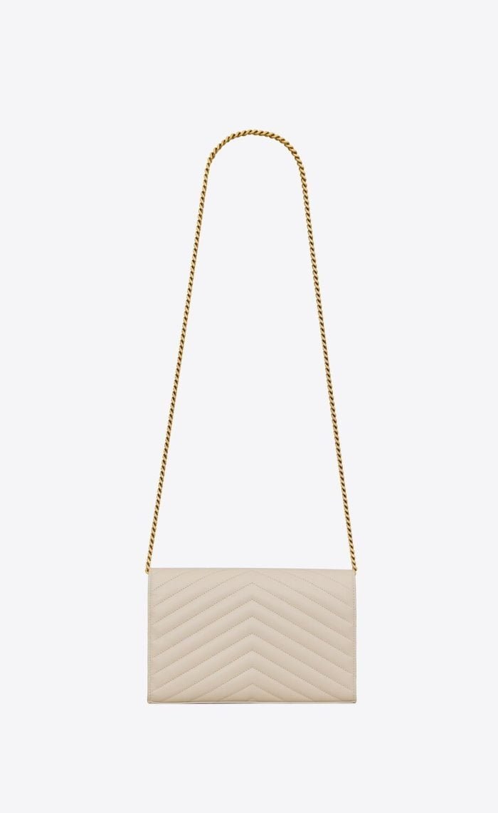 YSL / CASSANDRE MATELASSÉ CHAIN WALLET IN LAMBSKIN 377828AAA449207