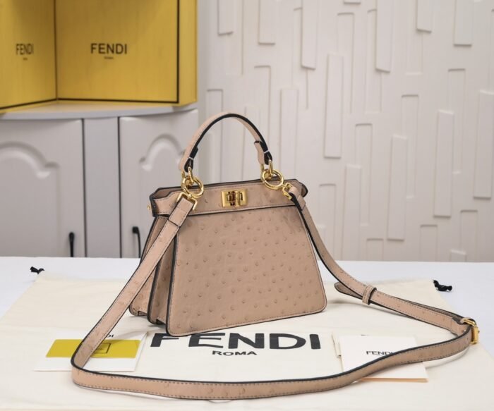 FENDI Peekaboo Grey 23ss 335 Size: 20*15cm