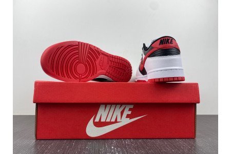 Nike Dunk Low White Black University Red