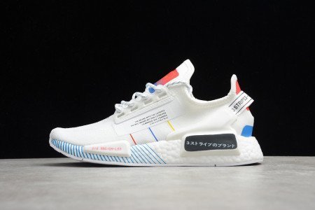 ADIDAS NMD V2 SHOES CLOUD WHITE BLUE RED