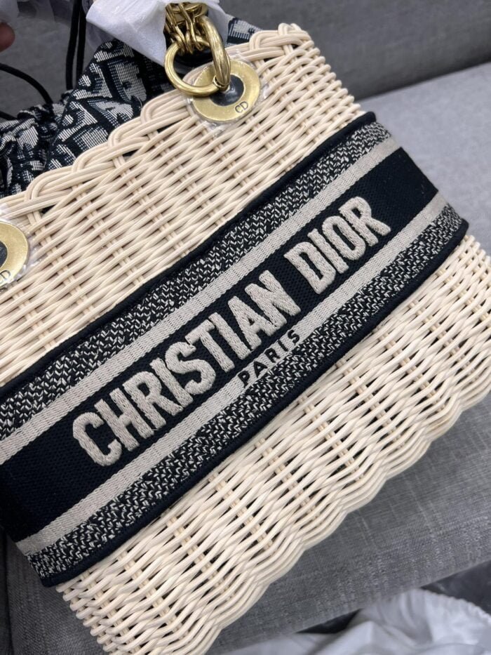 Dior bamboo basket woven Princess Diana
