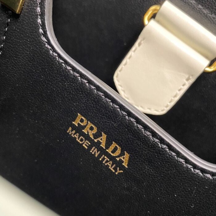 Prada Panier Plain cowhide Bucket bag white size: 15*16*9.5cm