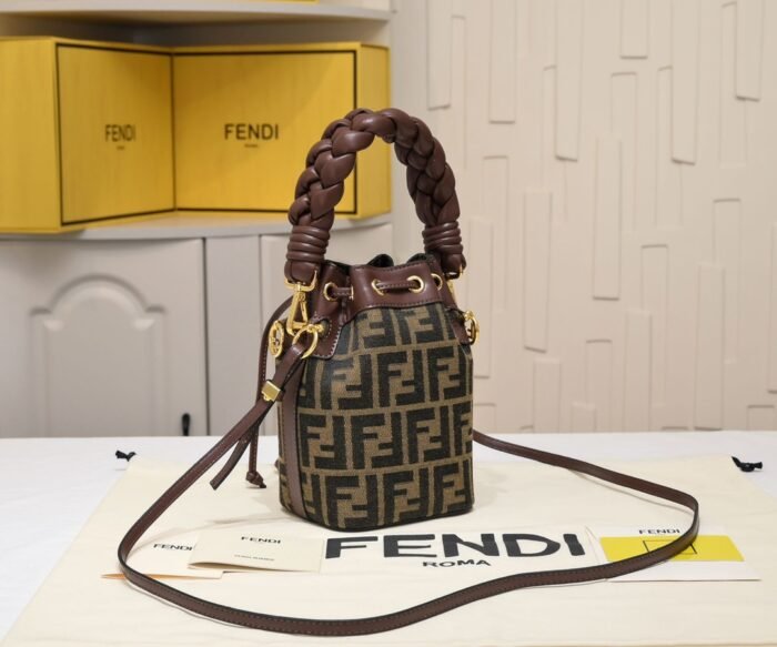 FENDI mini bucket bag 0189 Brown