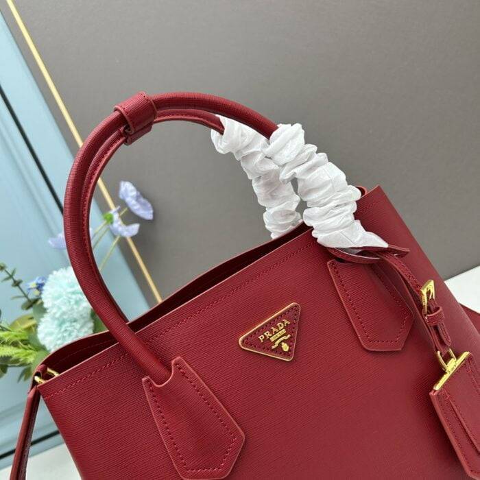Prada Cross cut cowhide shoulder bag red 2756# size: 34*26*16cm