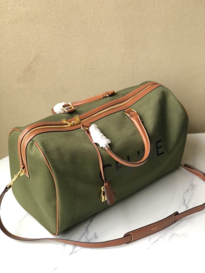 CELINE new travel bag canvas Green 8029 size: 50 * 28* 22.5cm