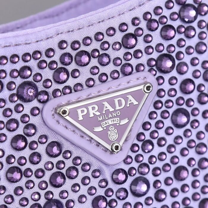 Prada Ss21 Hobo BlingBling 8801 purple size: 22*18*5cm