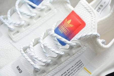 ADIDAS NMD V2 SHOES CLOUD WHITE BLUE RED