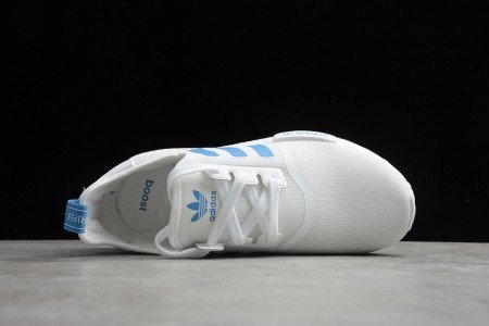 ADIDAS NMD R1 J SHOES CLOUD WHITE BLUE