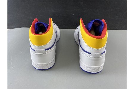 Air Jordan 1 Mid Royal Blue Laser Orange