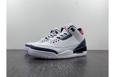 AIR Jordan 3 Fire Red Denim
