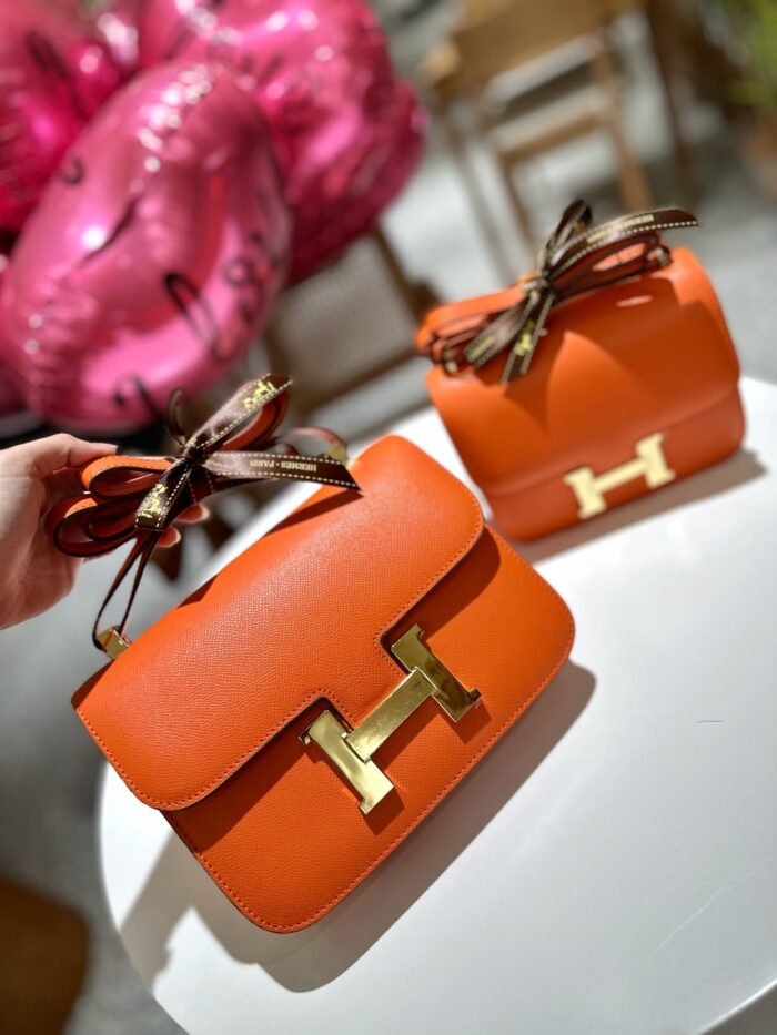 Hermès Constance cowhide leather Gold hardware Black size: 24cm/20cm