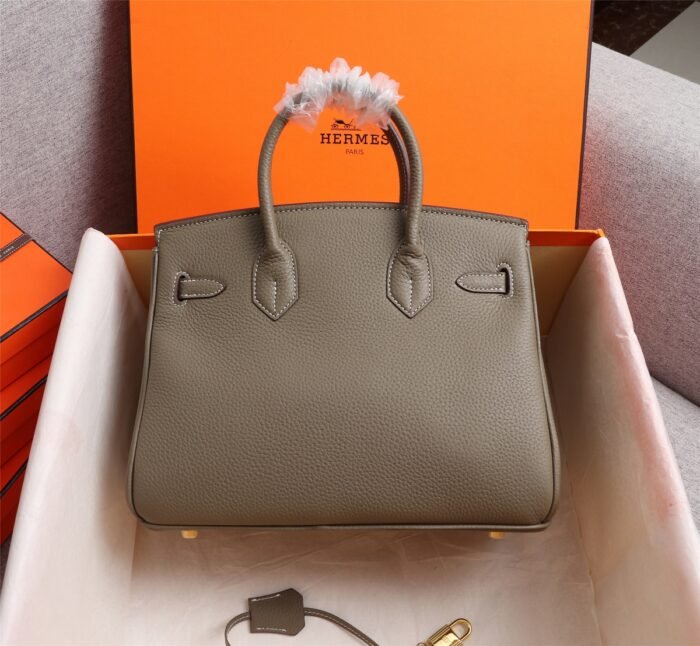Hermès Lychee pattern Elephant grey handbag size: 25cm/30cm/35cm