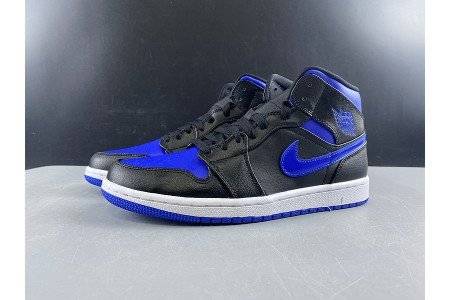 AIR JORDAN 1 MID ROYAL BLACK BLUE