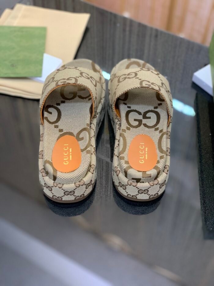 Gucci Electric embroidered platform slippers Size:35-43 note shoes size when you fill shipping address