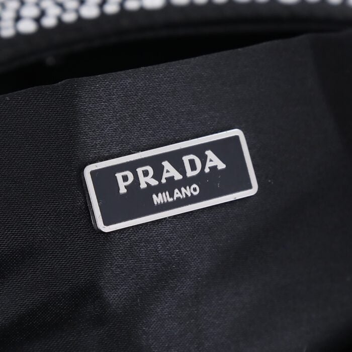 Prada Ss21 Hobo BlingBling 8801 black size: 22*18*5cm