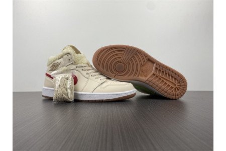 Air Jordan 1 Mid Fleece Pearl White