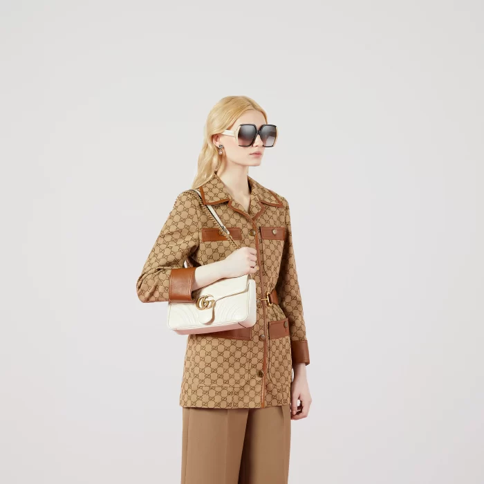 GUCCI / GG MARMONT SMALL CROCODILE SHOULDER BAG 443497 DTDIT 9022