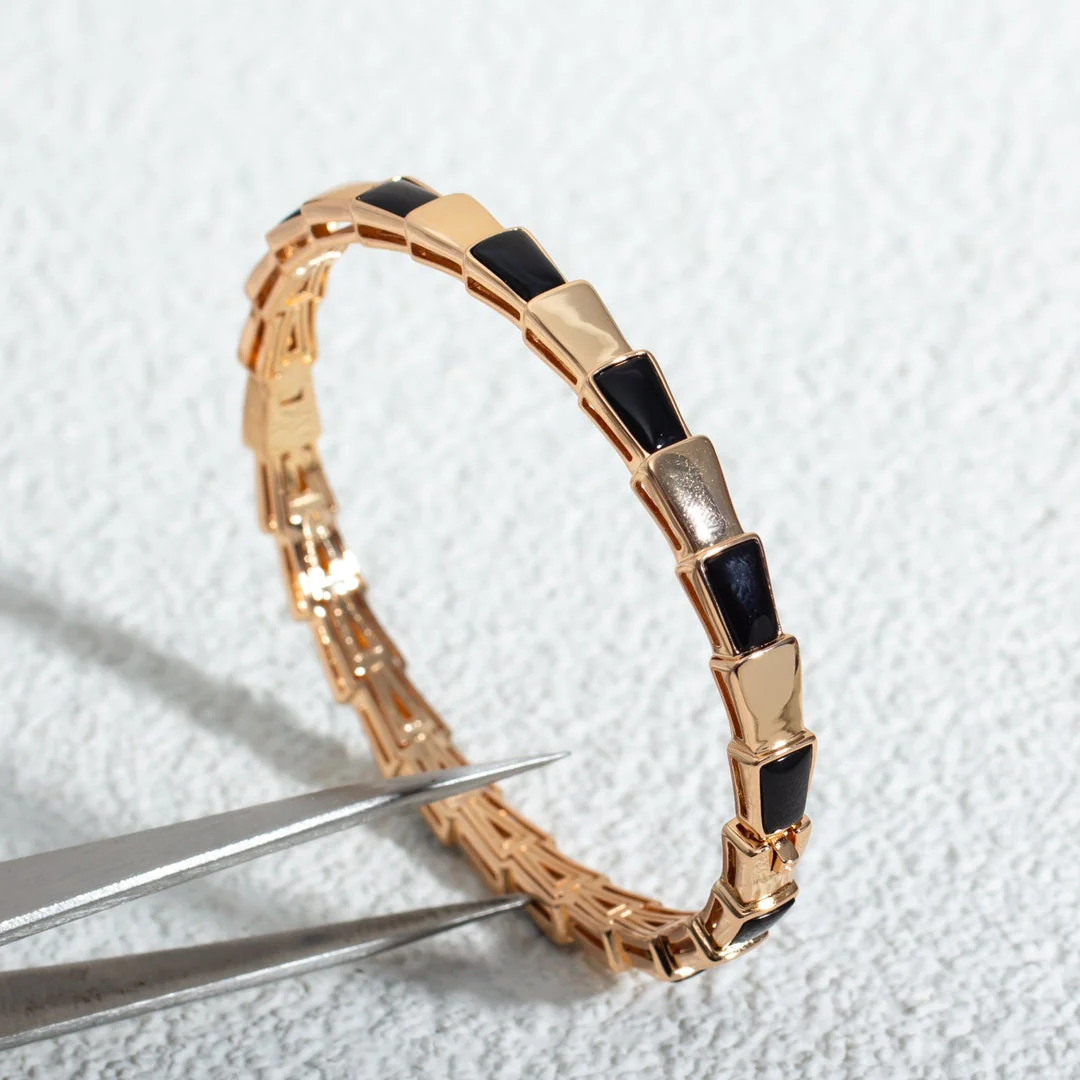 [BV]SERPENTI BRACELET PINK GOLD ONYX