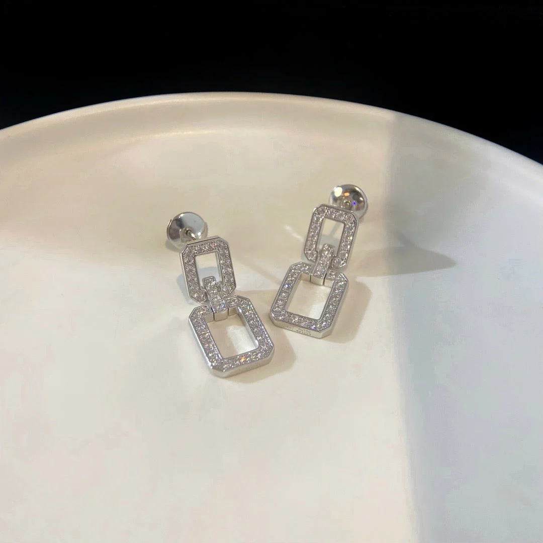 [CH]LINKS MEDIUM EARRINGS DIAMOND