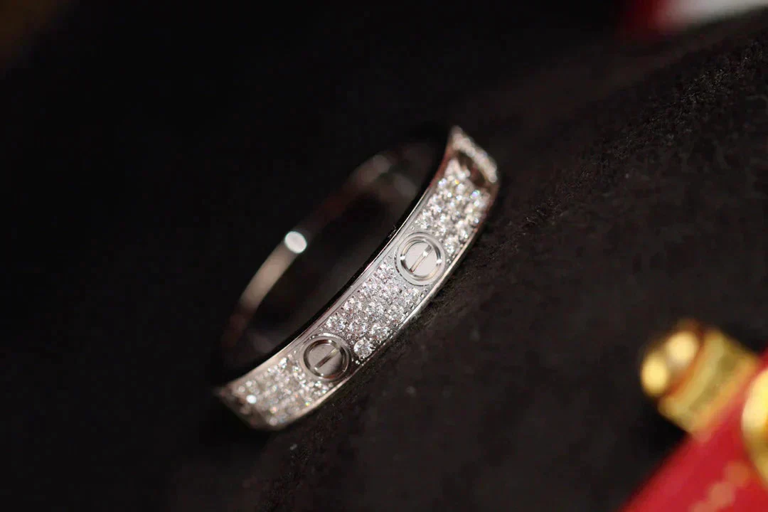 [CT]LOVE RING 3.6MM DIAMOND PAVED
