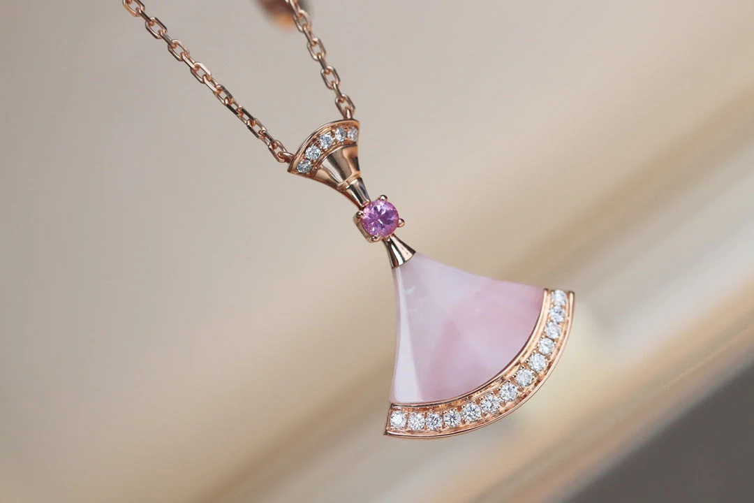 [BV]DREAM NECKLACE PINK MOP DIAMOND