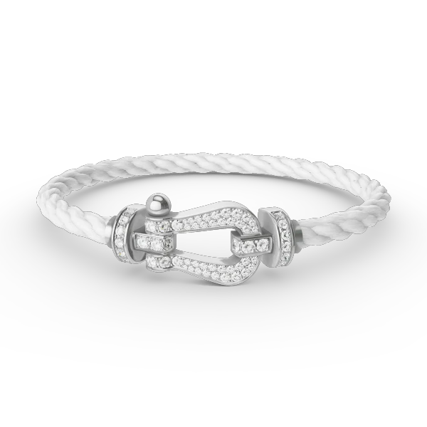 [FE]FORCE LARGE HORSESHOE FULL DIAMOND BRACELET SILVER