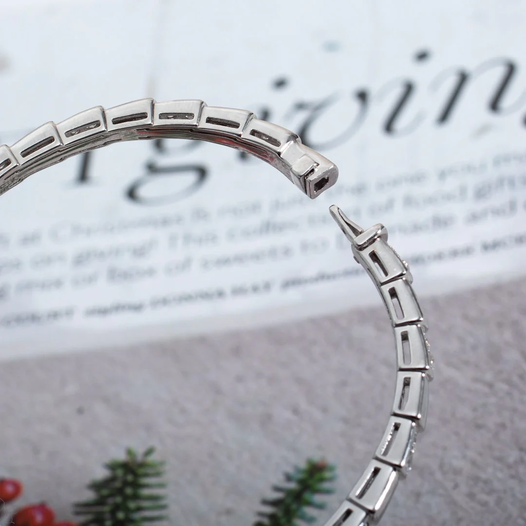 [BV]SERPENTI BRACELET SILVER DIAMOND