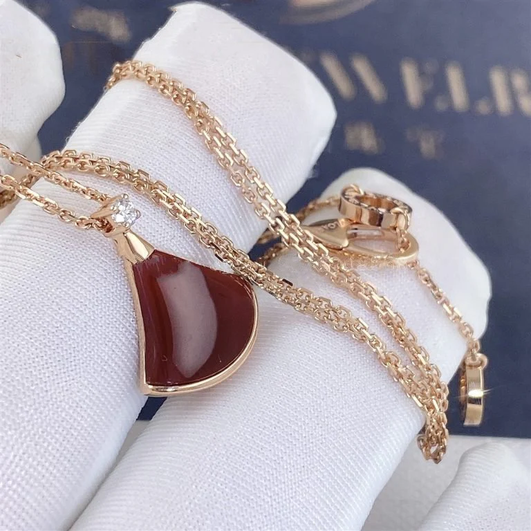 [BV]DREAM NECKLACE CARNELIAN 1 DIAMOND