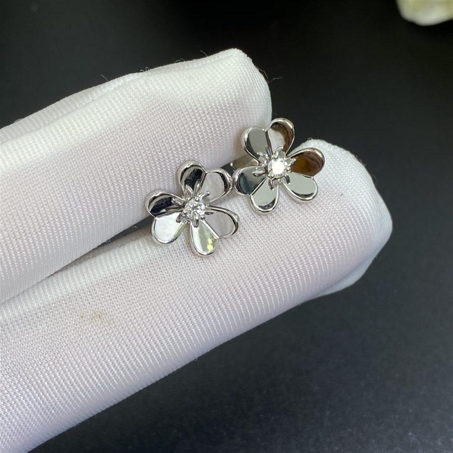 [VA]FRIVOLE MINI SILVER FLOWER EARRINGS