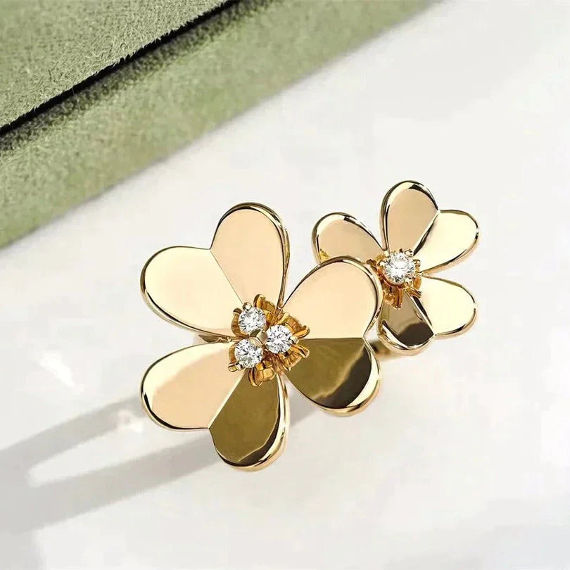 [VA]CLOVER COMOS GOLD DIAMOND RING
