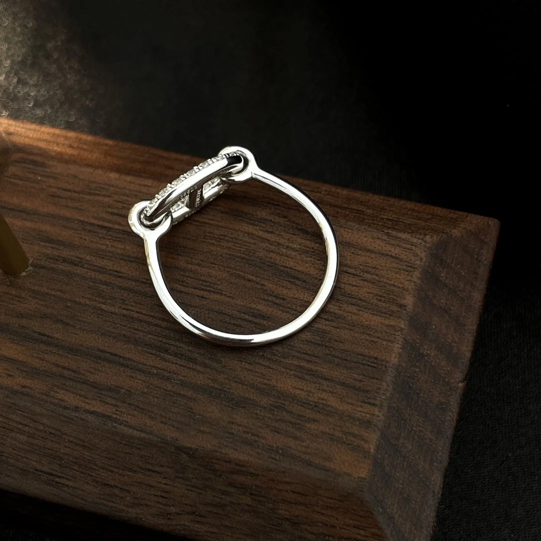 [Hmes]RONDE SMALL SILVER DIAMOND RING