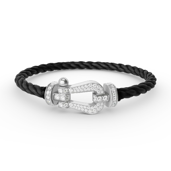 [FE]FORCE LARGE HORSESHOE FULL DIAMOND BRACELET SILVER