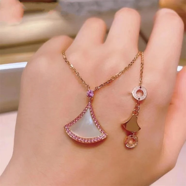 [BV]DREAM NECKLACE MOP DIAMOND PINK