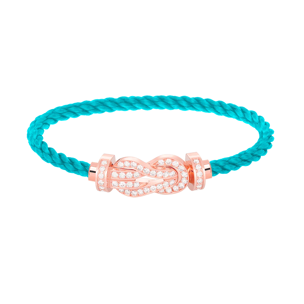 [FE]CHANCE LARGE 8 FIGURE BUCKLE FULL DIAMOND BRACELET ROSE GOLD