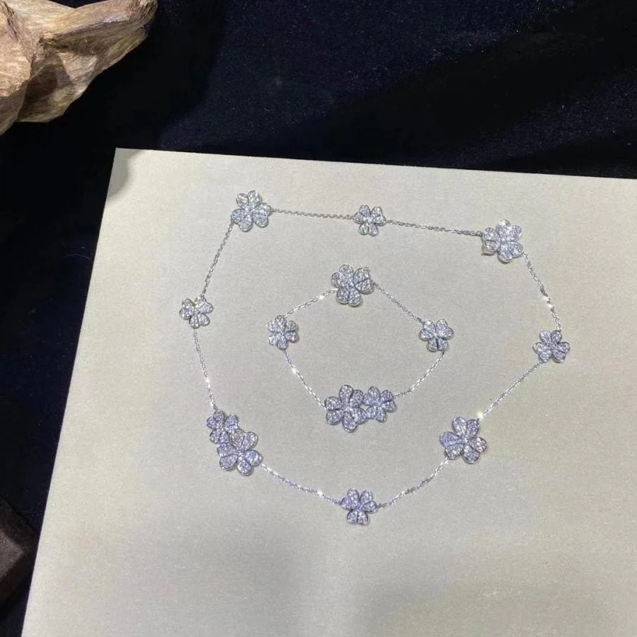 [VA]FRIVOLE SILVER 5 FLOWERS BRACELET