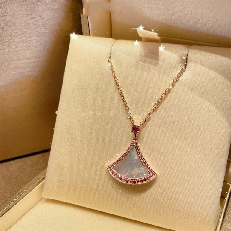 [BV]DREAM NECKLACE MOP DIAMOND PINK