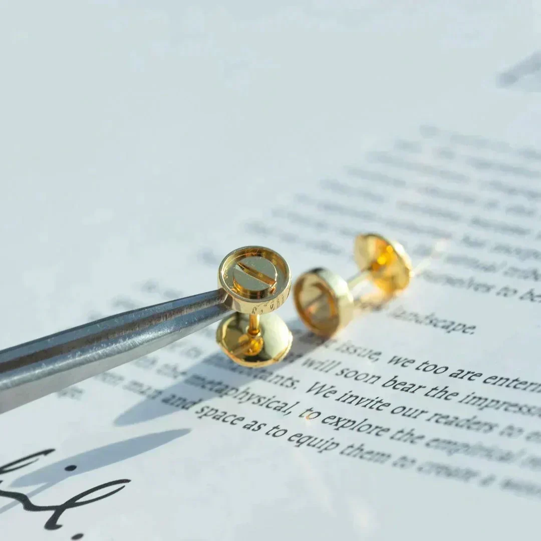 [Hmes]LOVE EARRINGS GOLD 10MM