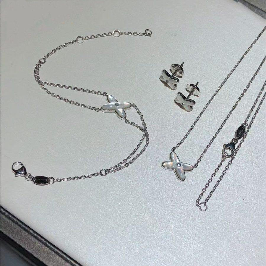 [CH]JEUX BRACELET WHITE MOP SILVER 1 DIAMOND