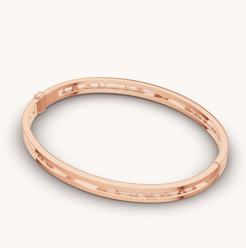[BV]ZERO 1 SPIRAL LOGO PINK GOLD BRACELET