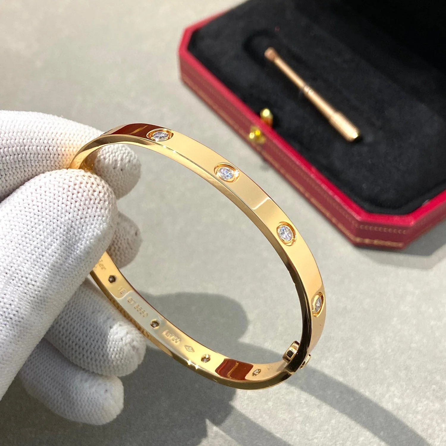 [CT]LOVE BRACELET 6.1MM 10 DIAMONDS